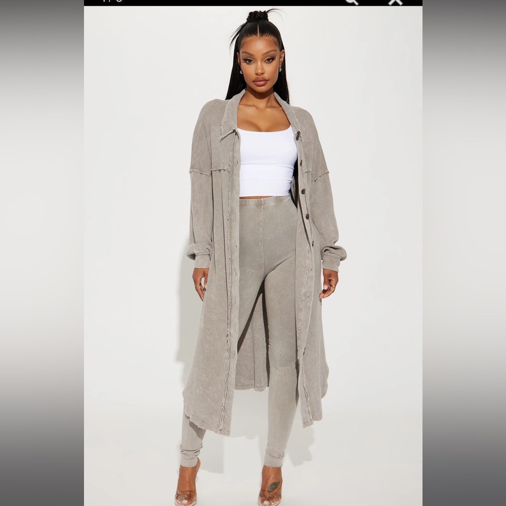 Fashion nova legging set NWT XS gray